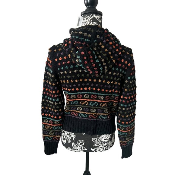 Peruvian Connection Sweater Knit Chullo Hoodie Cardigan Womens Medium NWT MED - Picture 3 of 10
